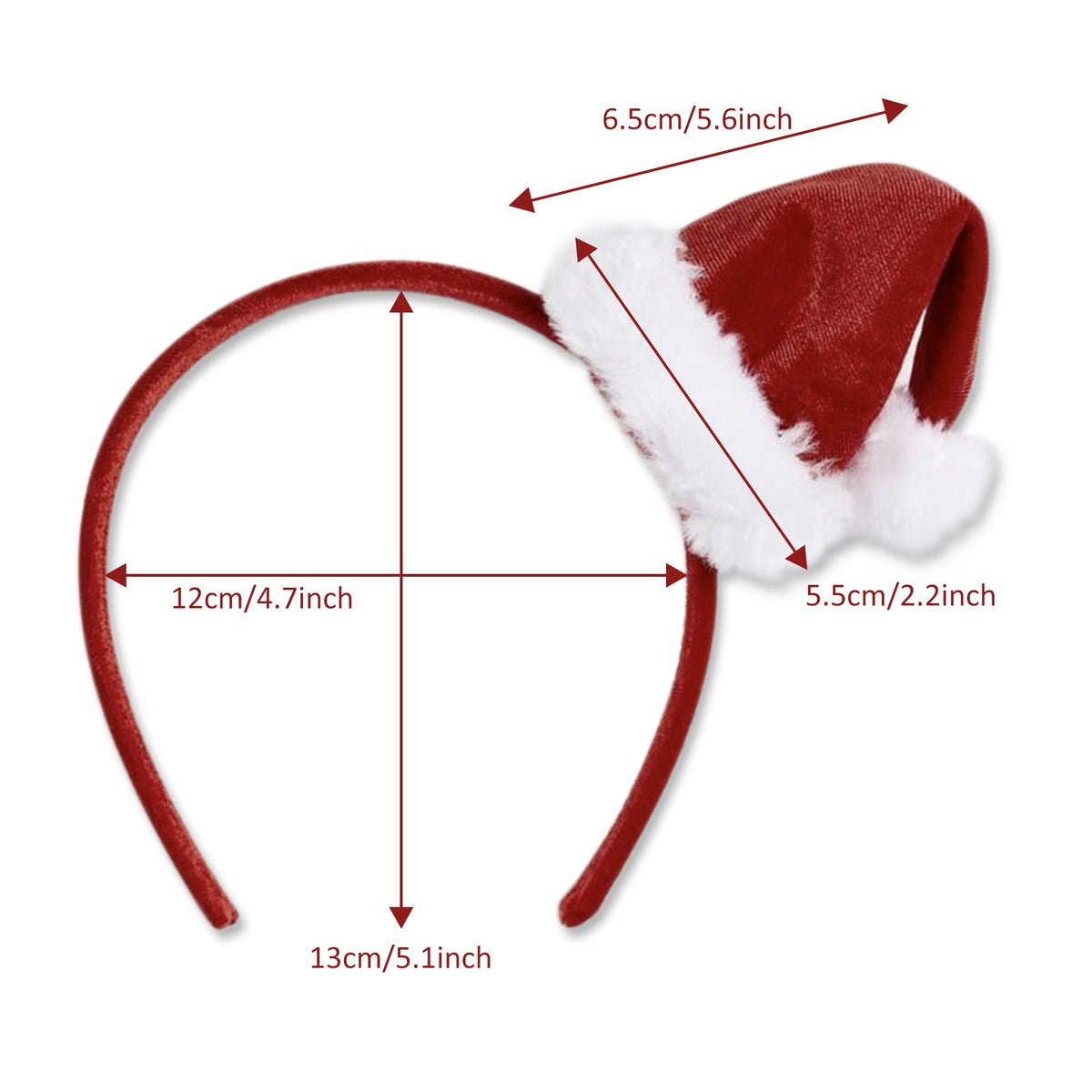 2PCS Christmas Headbands For Women and Girls Santa Xmas Hat Reindeer Hairloop For Christmas Party Decoration Headwear - ForBaysyAngel