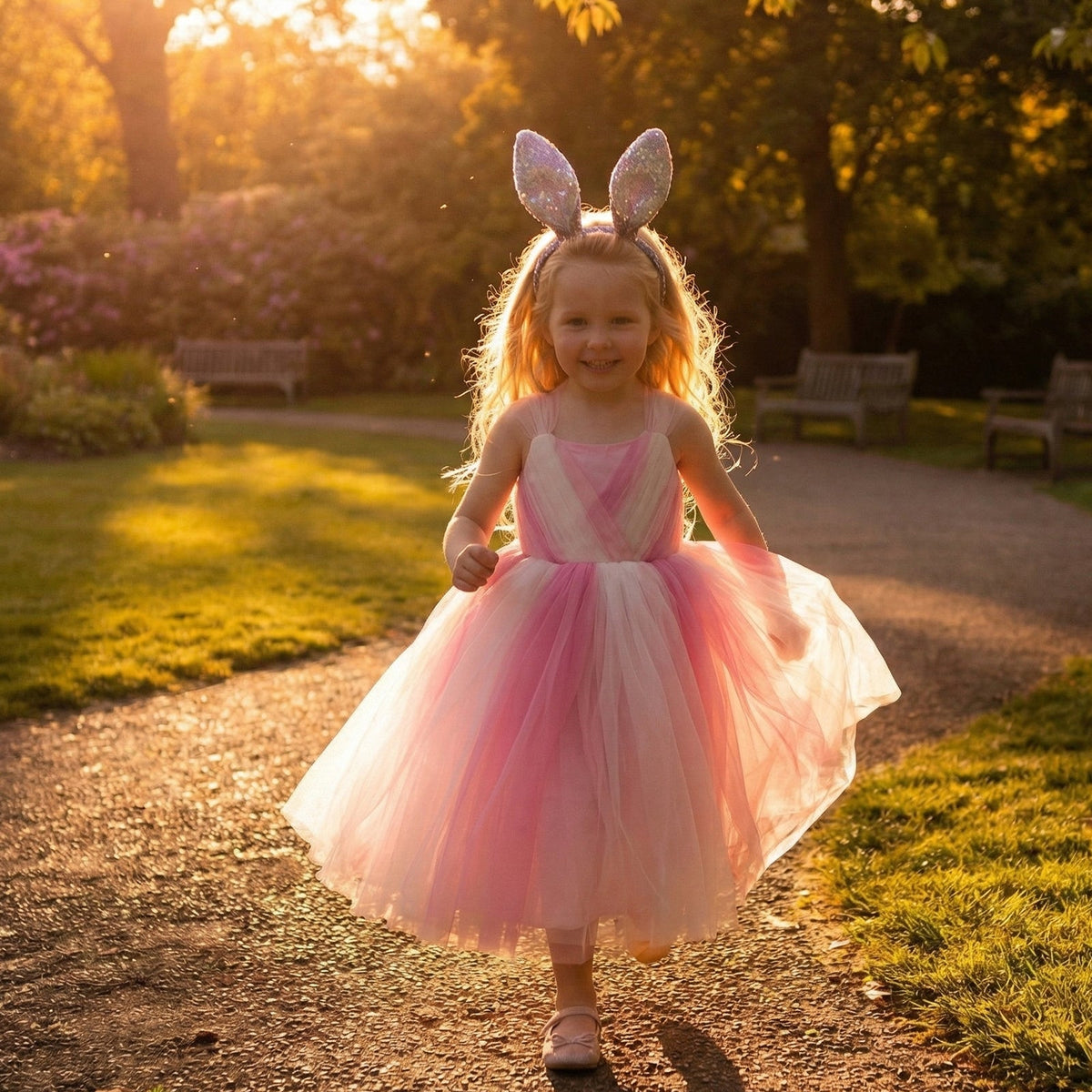 3PACK Glitter Bunny Ears Headband for Girls Dress Up & Costume Parties - ForBaysyAngel