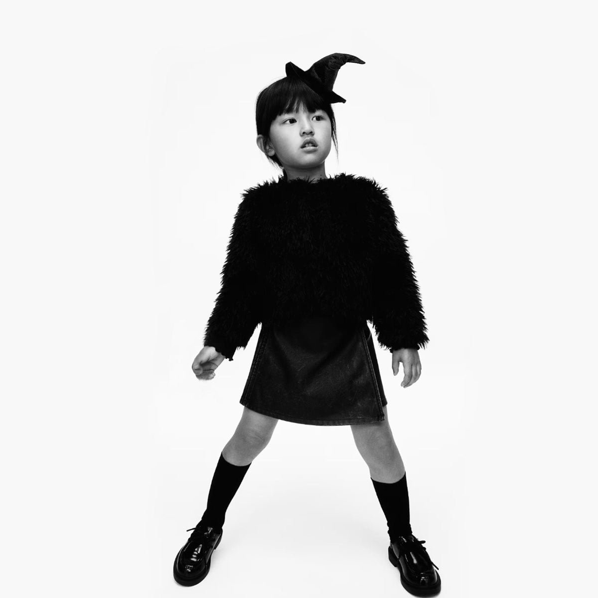Black Velvet Mini Witch Hat Headband – Halloween Costume Accessory - ForBaysyAngel