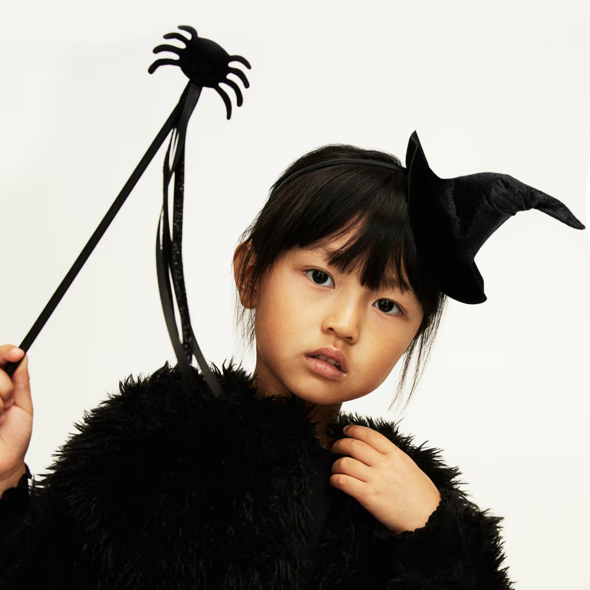 Black Velvet Mini Witch Hat Headband – Halloween Costume Accessory - ForBaysyAngel