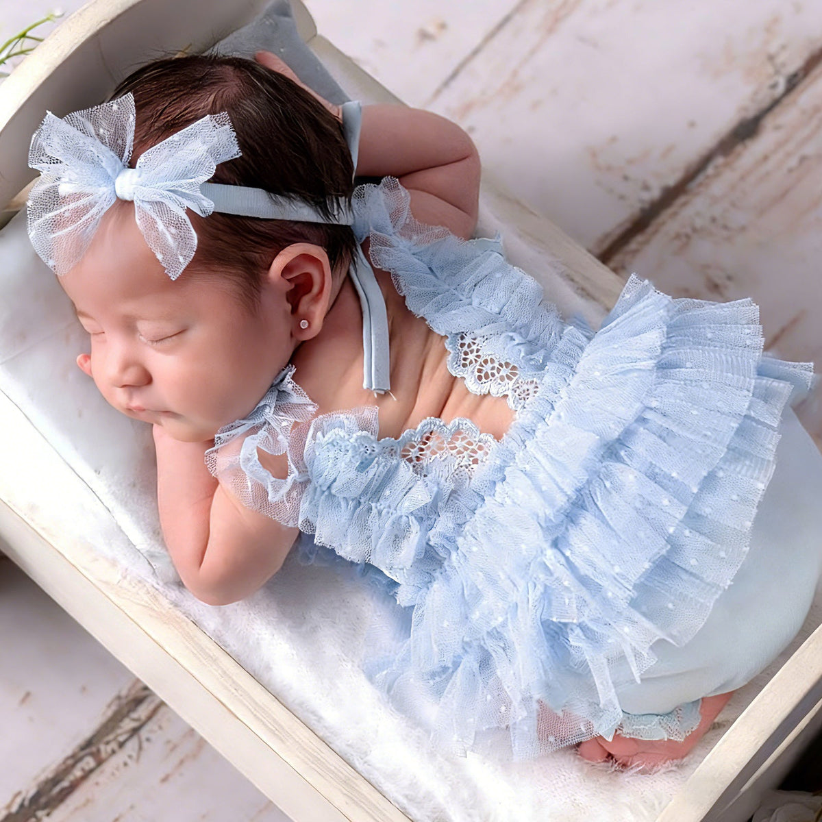 Newborn Photo Props Lace Romper Outfit Baby Girl Tutu Dress - ForBaysyAngel