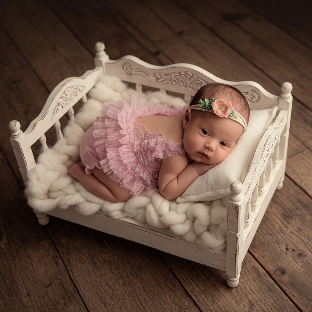 Newborn Photo Props Lace Romper Outfit Baby Girl Tutu Dress - ForBaysyAngel