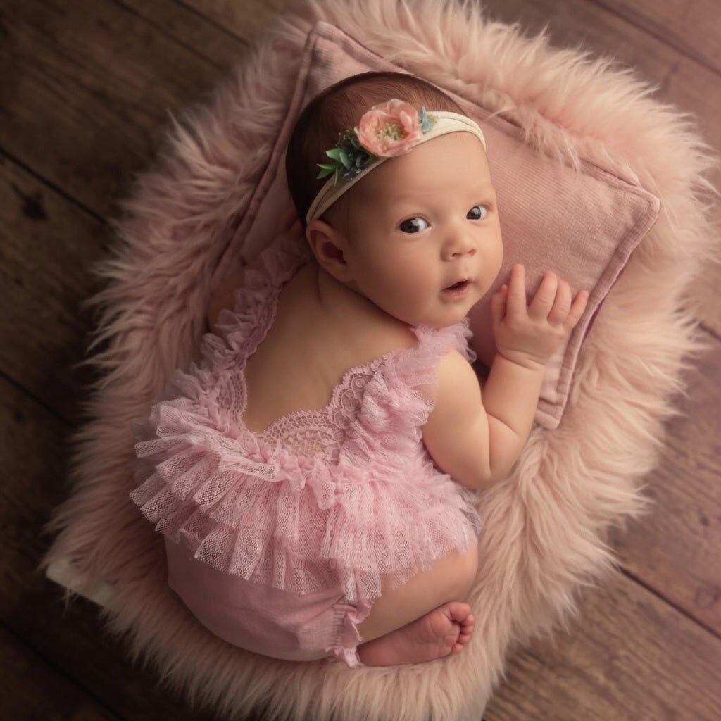 Newborn Photo Props Lace Romper Outfit Baby Girl Tutu Dress - ForBaysyAngel