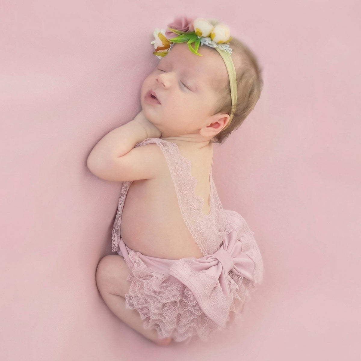 Newborn Photography Outfit Girl Lace Romper Infant Tutu Dress - ForBaysyAngel