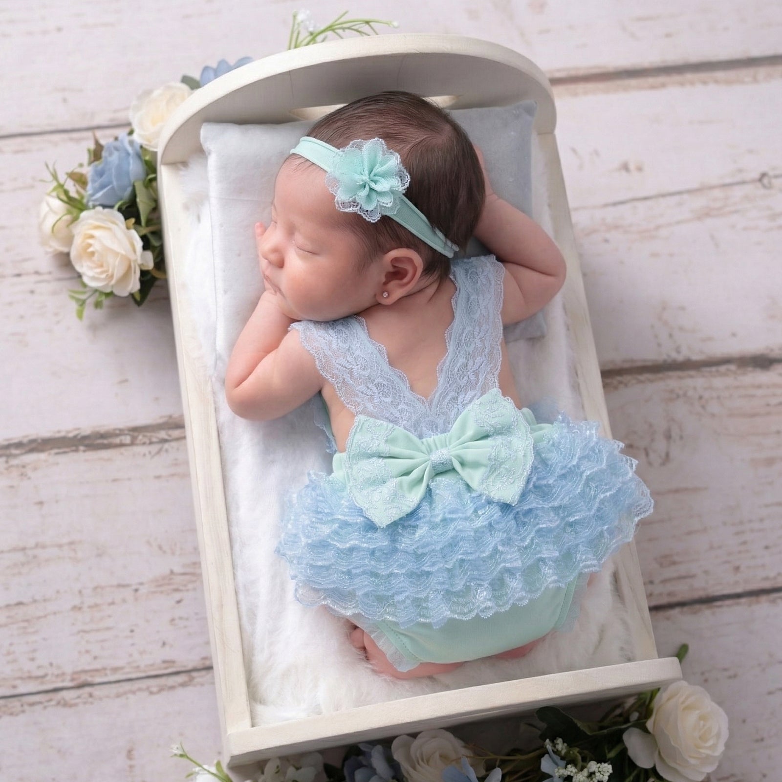 Newborn Photography Outfit Girl Lace Romper Infant Tutu Dress - ForBaysyAngel