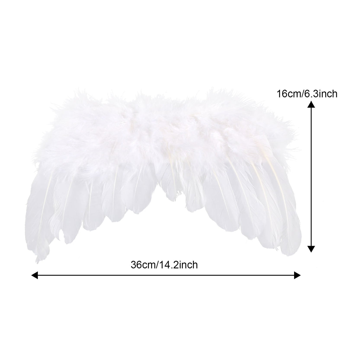 Newborn Photography Props Photoshoot Costume Feather Angel Wings with Fluffy Halo Newborn Pocture Outfit - ForBaysyAngel