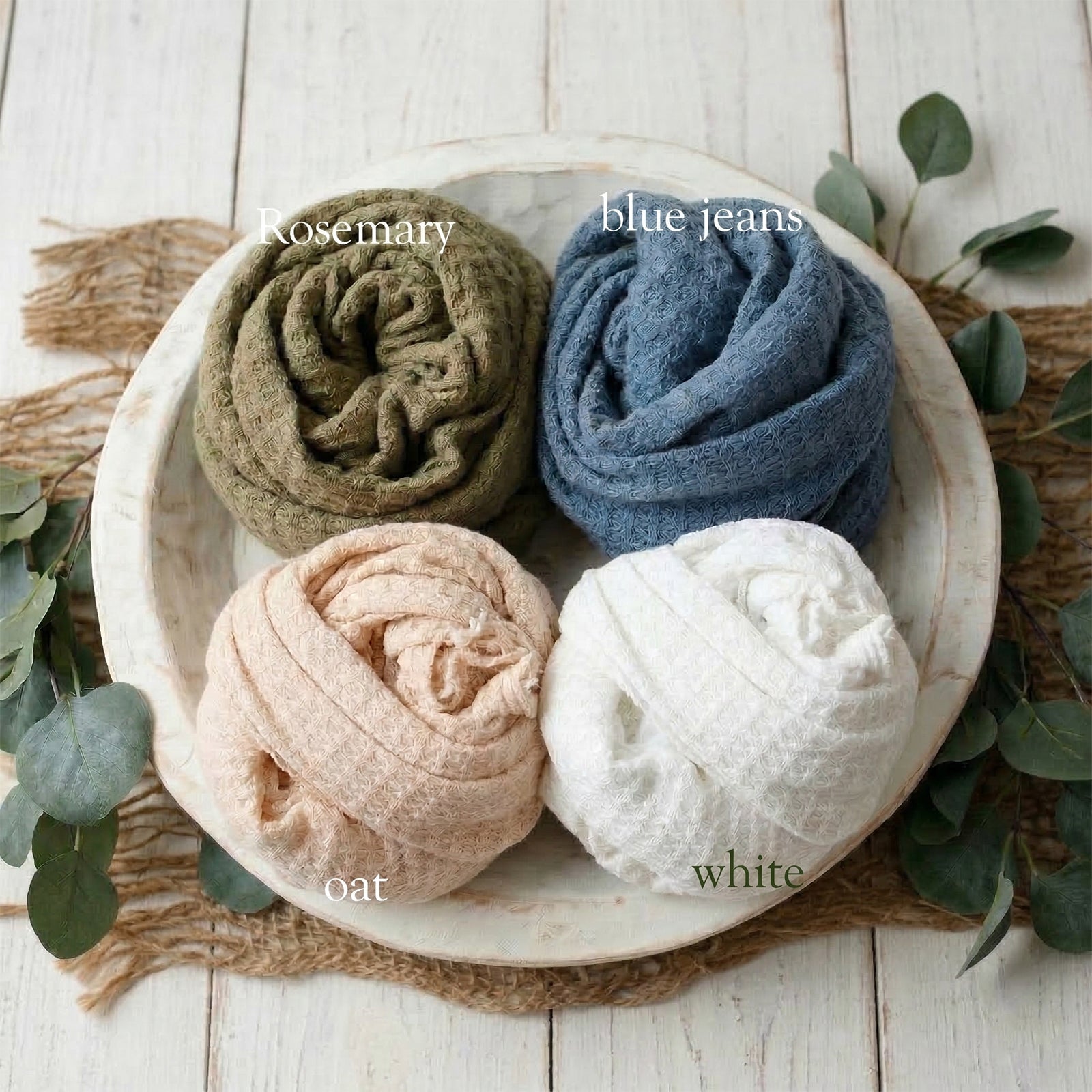 Newborn Photography Waffle Wrap (59" x 15") Newborn Photography Props for Baby Boys and Girls - ForBaysyAngel