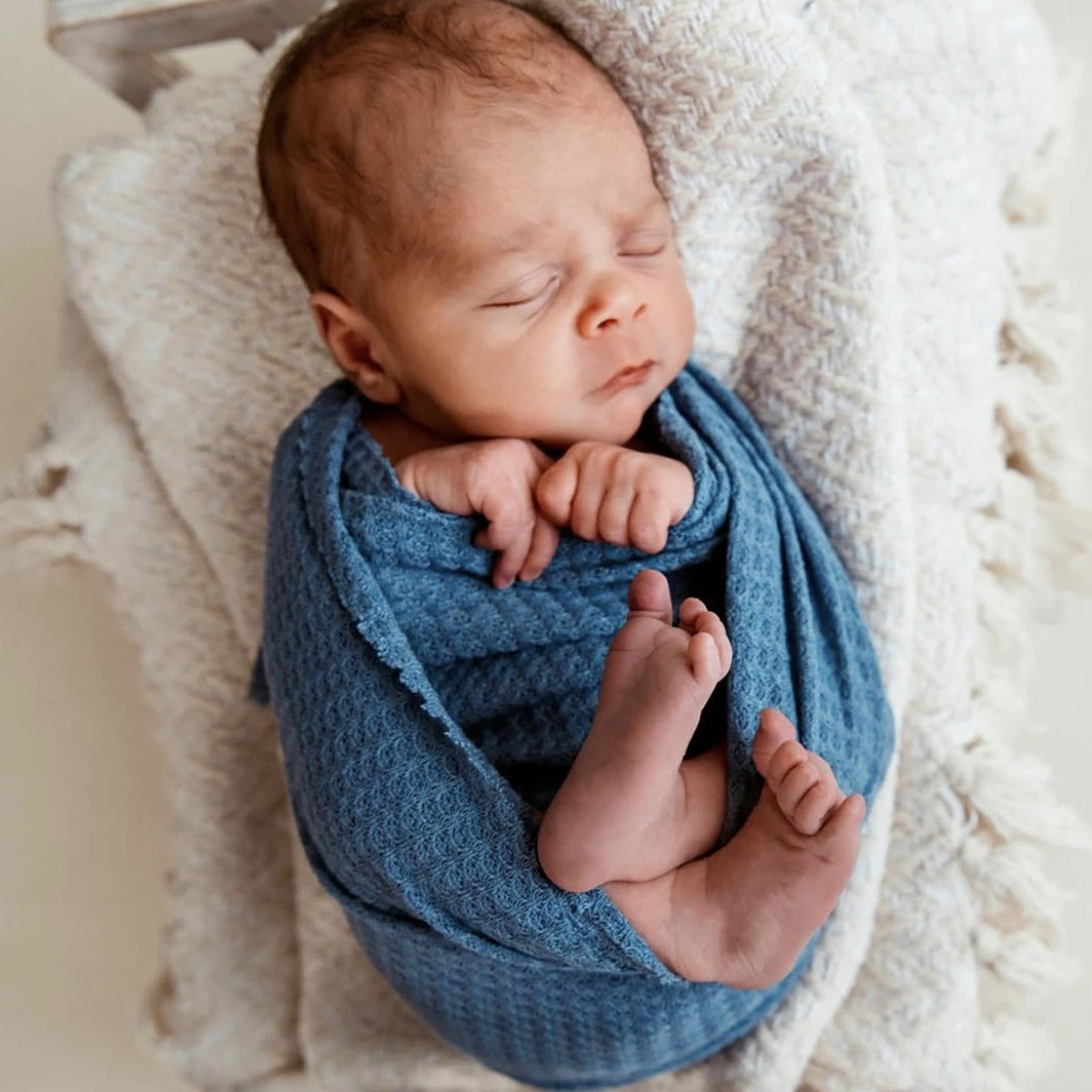 Newborn Photography Waffle Wrap (59" x 15") Newborn Photography Props for Baby Boys and Girls - ForBaysyAngel