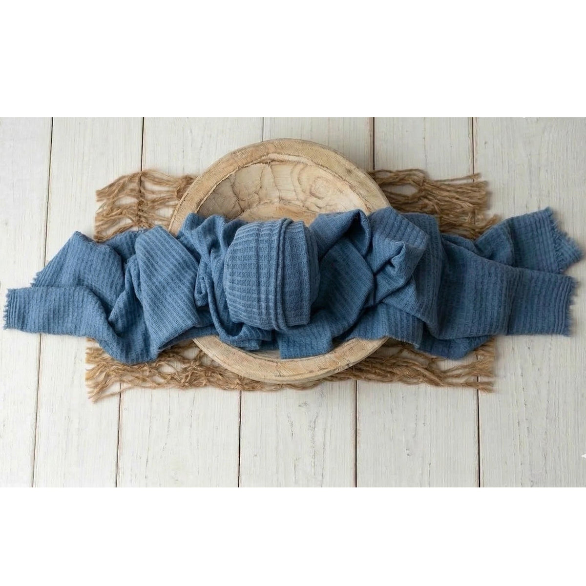 Newborn Photography Waffle Wrap (59" x 15") Newborn Photography Props for Baby Boys and Girls - ForBaysyAngel