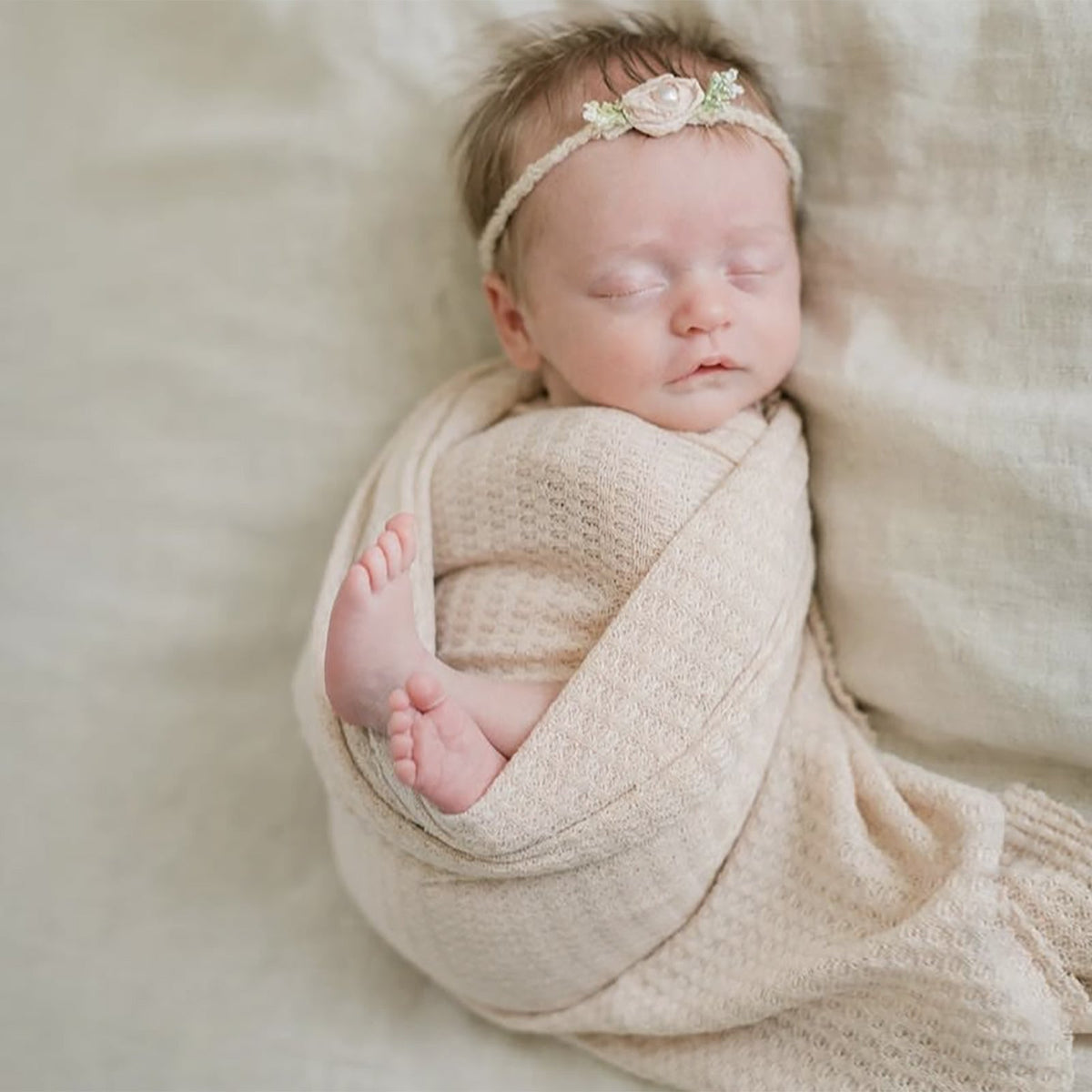 Newborn Photography Waffle Wrap (59" x 15") Newborn Photography Props for Baby Boys and Girls - ForBaysyAngel