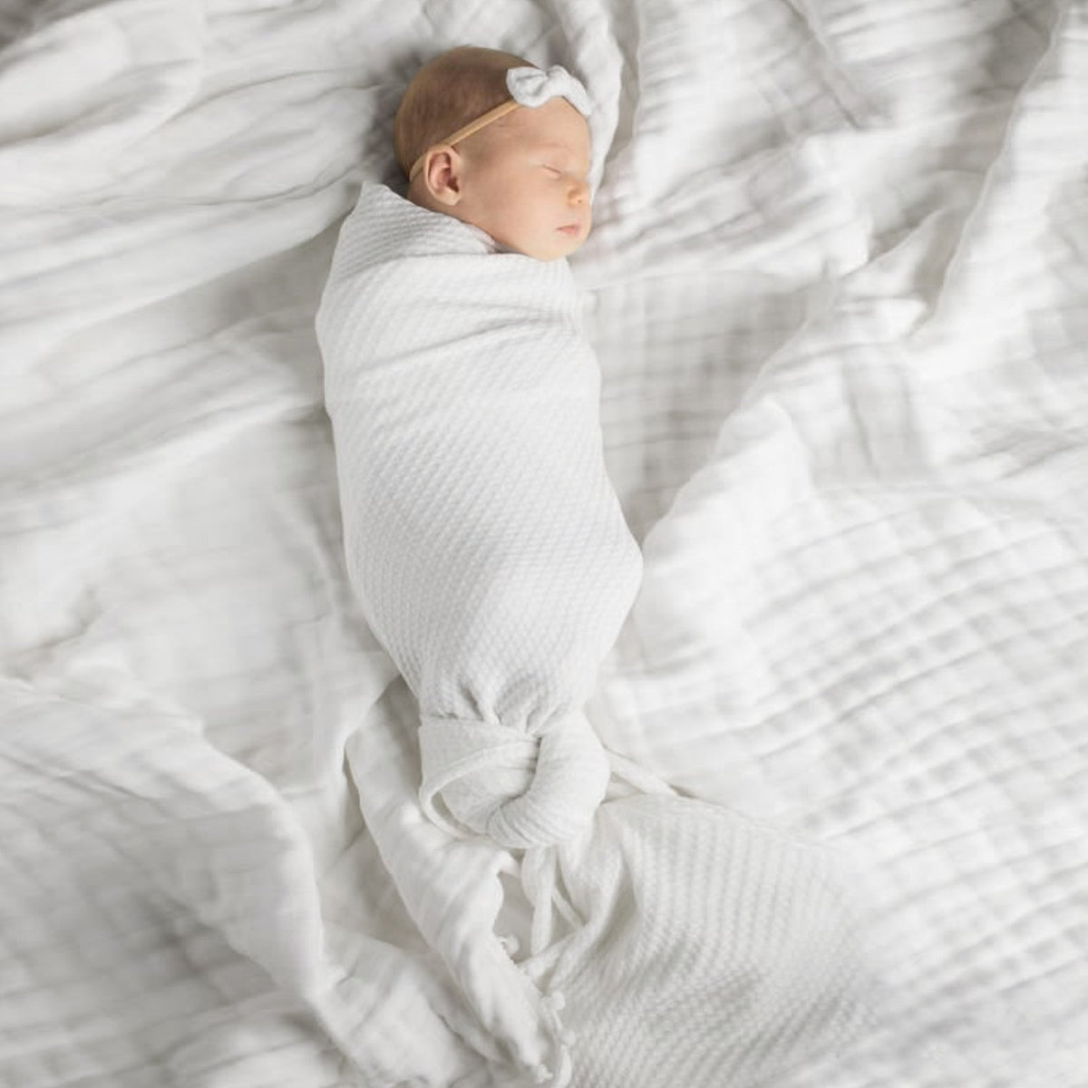 Newborn Photography Waffle Wrap (59" x 15") Newborn Photography Props for Baby Boys and Girls - ForBaysyAngel