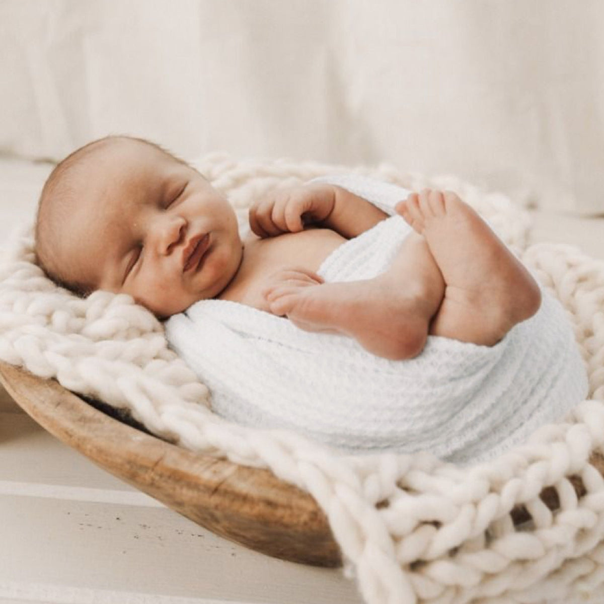 Newborn Photography Waffle Wrap (59" x 15") Newborn Photography Props for Baby Boys and Girls - ForBaysyAngel