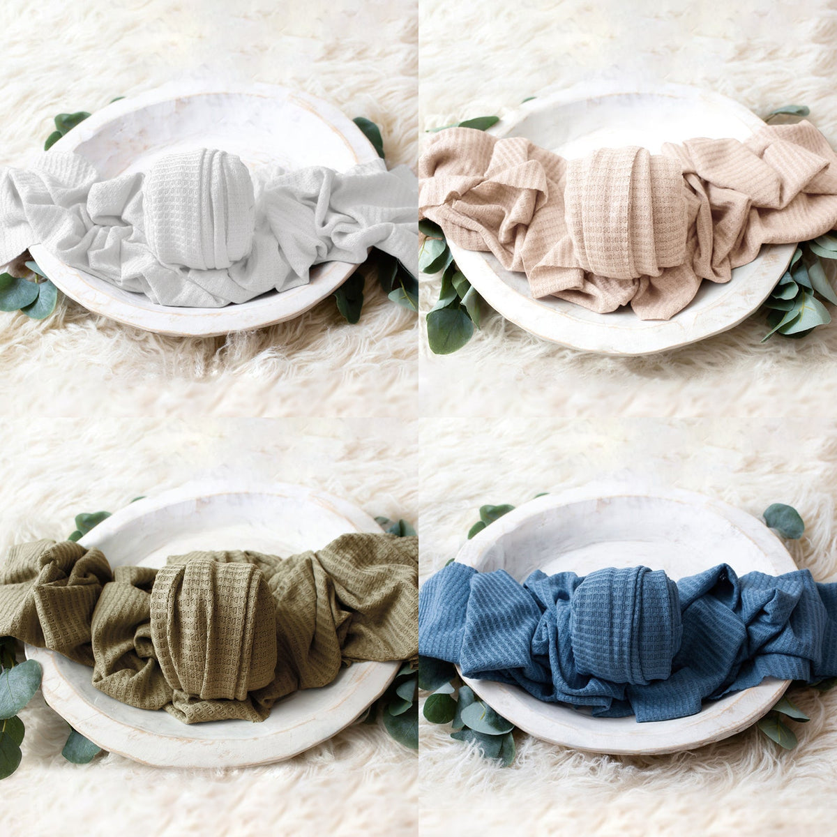 Newborn Photography Waffle Wrap (59" x 15") Newborn Photography Props for Baby Boys and Girls - ForBaysyAngel
