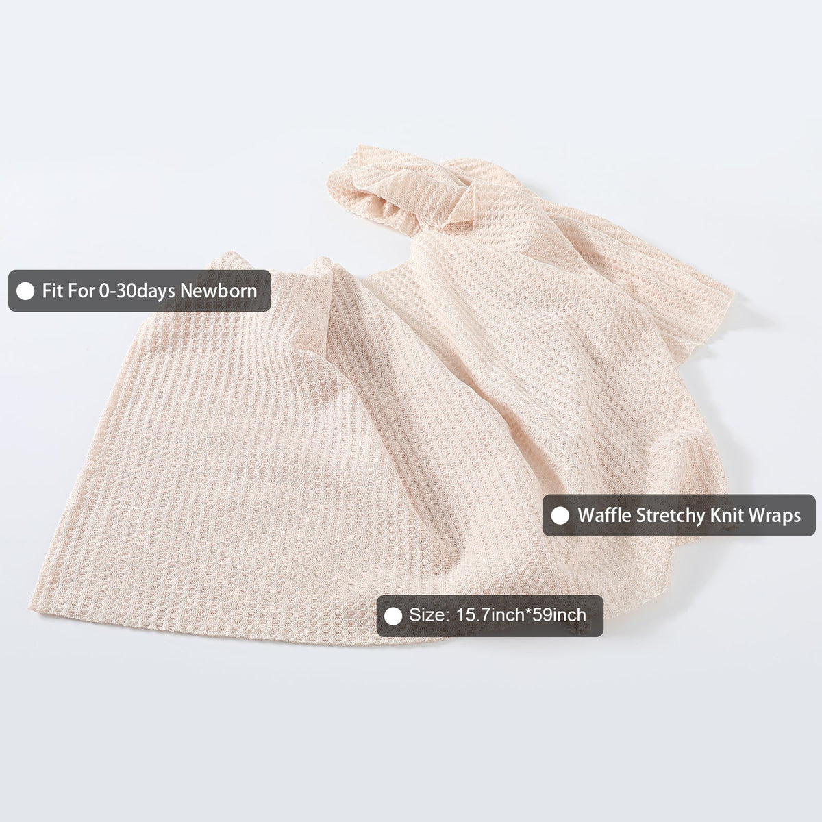 Newborn Photography Waffle Wrap (59" x 15") Newborn Photography Props for Baby Boys and Girls - ForBaysyAngel