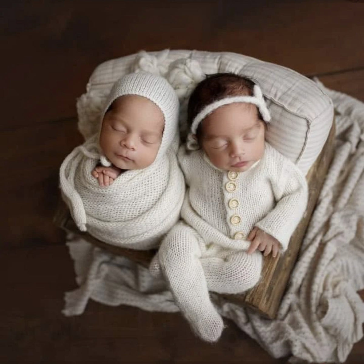Newborn Teddy Bear Photography Outfit Romper & Hat - ForBaysyAngel