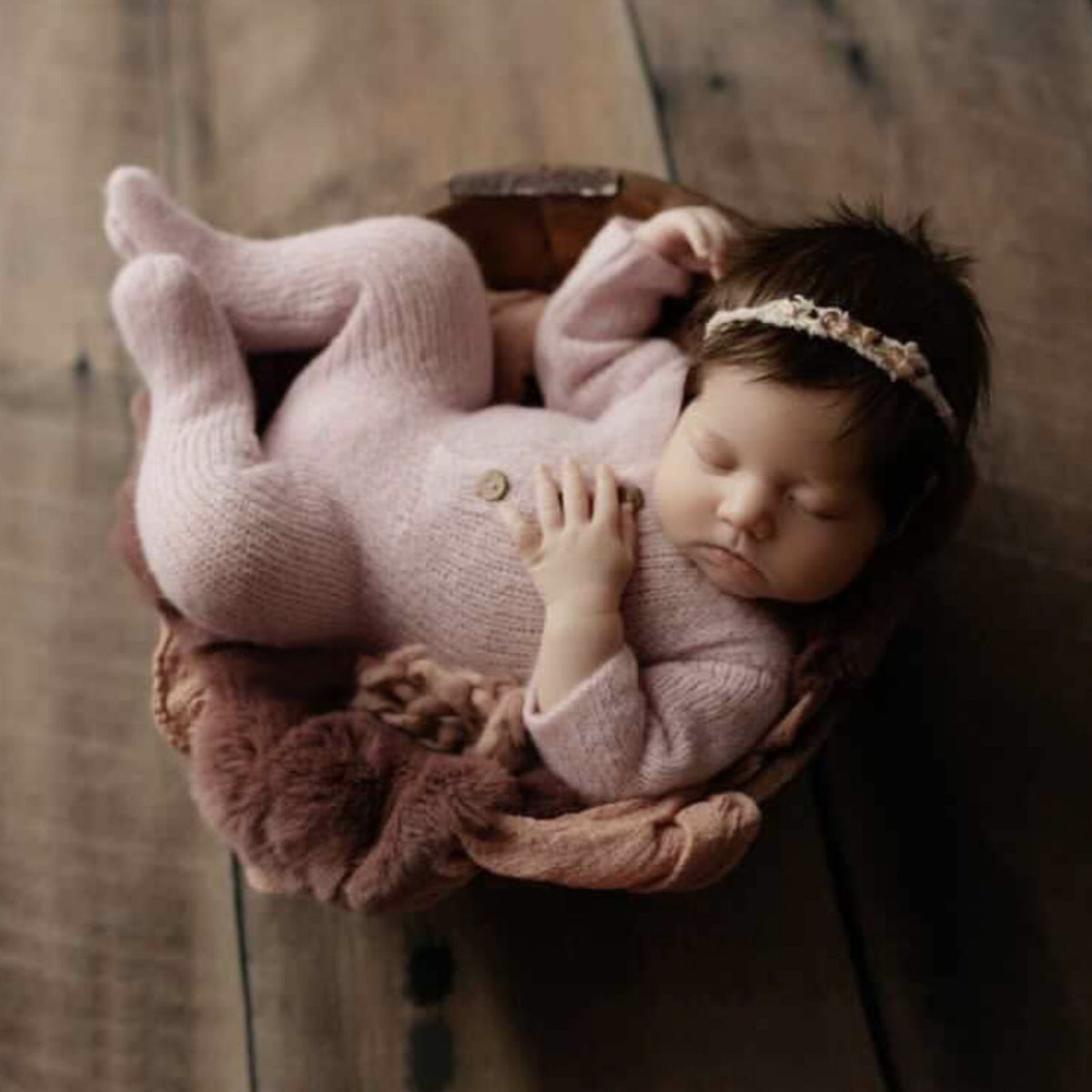 Newborn Teddy Bear Photography Outfit Romper & Hat - ForBaysyAngel