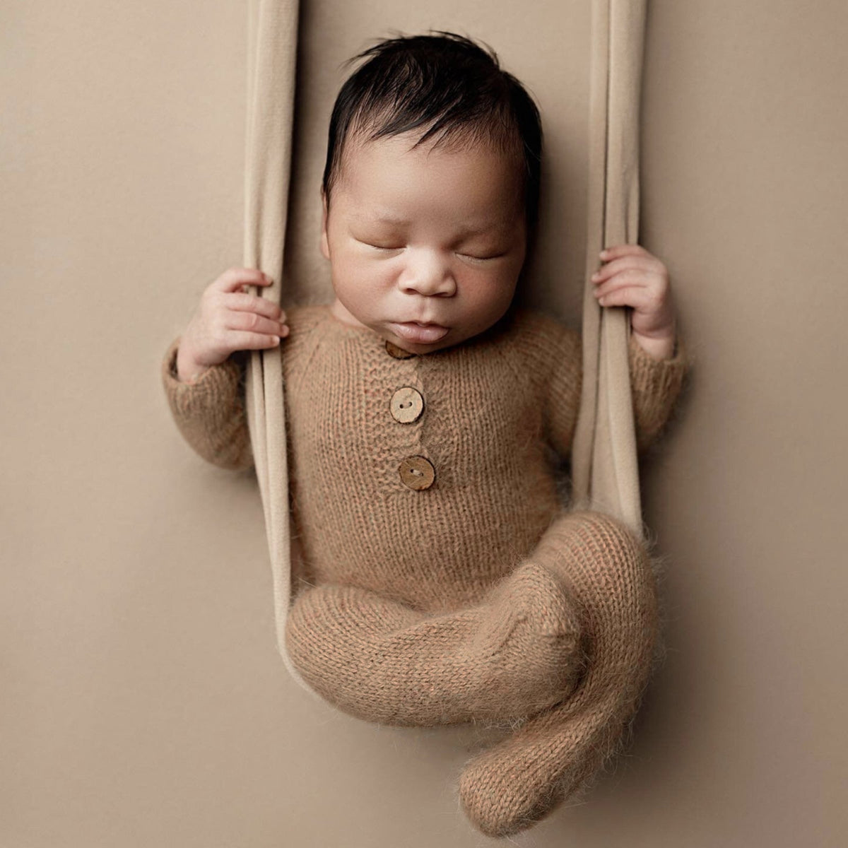 Newborn Teddy Bear Photography Outfit Romper & Hat - ForBaysyAngel