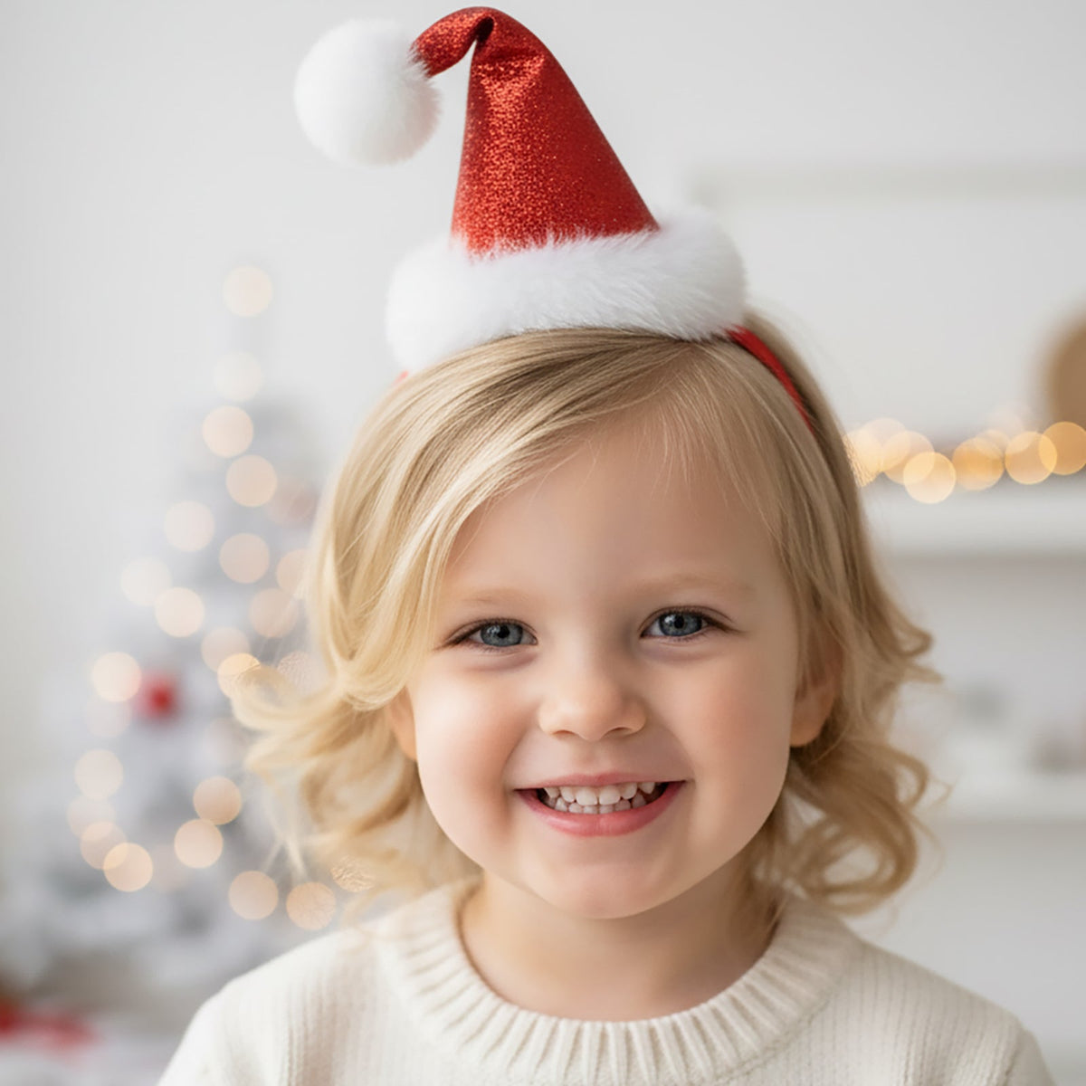  Santa Hat/Xmas Tree Headband For Women CHristmas Headbands Hairloop For Christmas Party Decoration Headwear - ForBaysyAngel